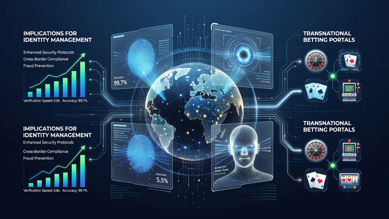 Secure biometric data flow diagram for cross-border betting identity verification